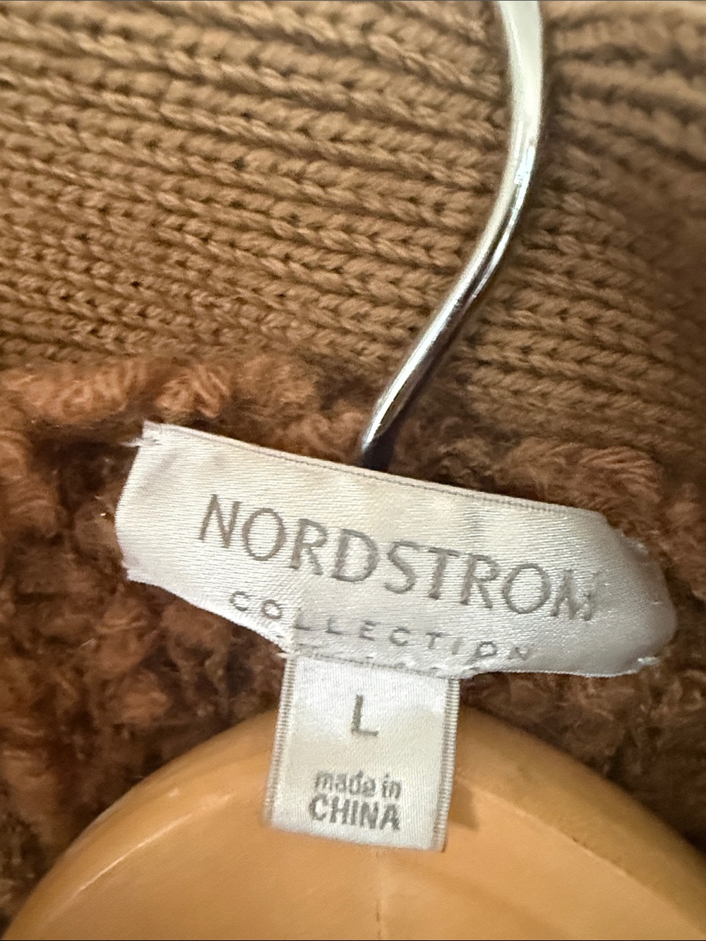 *** VINTAGE *** Nordstrom Collection Tan-Brown wool knit Sweater
